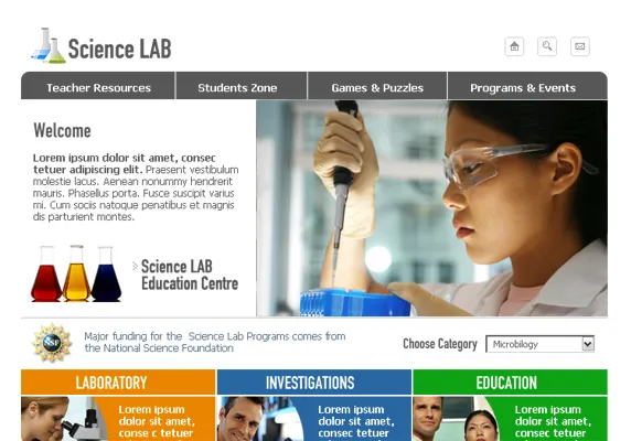 医疗科技模板网站截屏图