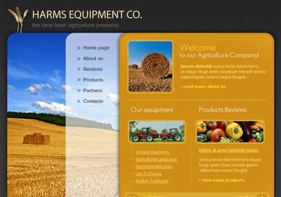 农场模板网站截屏图