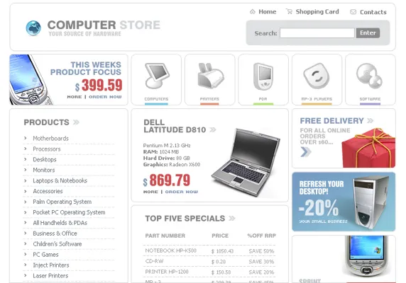 手机电脑外贸网站模板